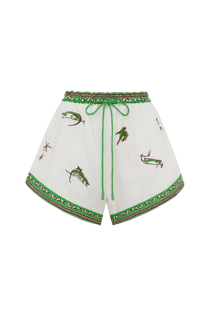 Alemais - Wanda Embroidered Short