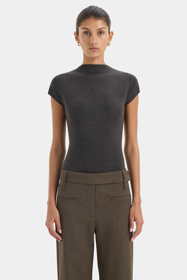 Sir The Label Henrik Straight Leg Trouser Chocolate Marle