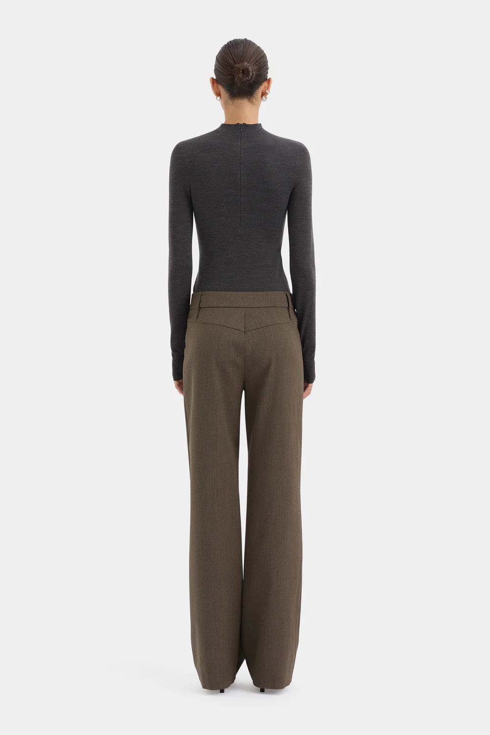 Sir The Label Mikkel Zip Long Sleeve Top Marle