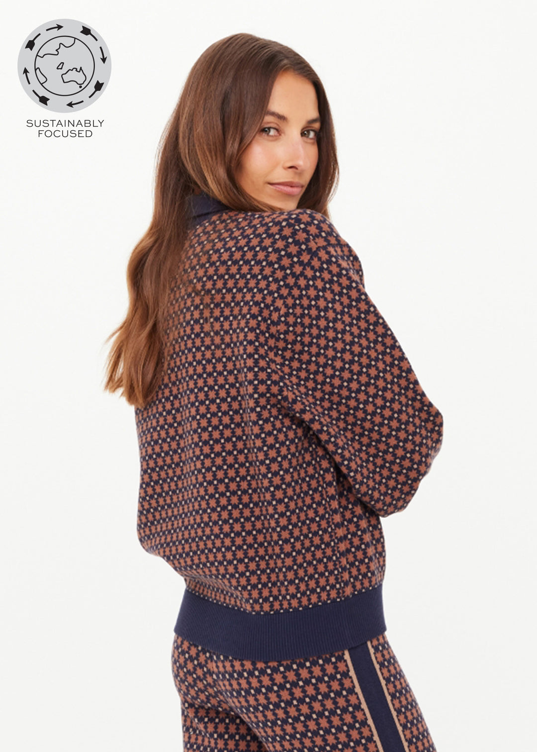 The Upside Lumiere Margot Knit Jacket Geo