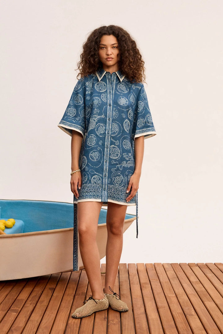 Alemais Lucky Mini Dress Blue