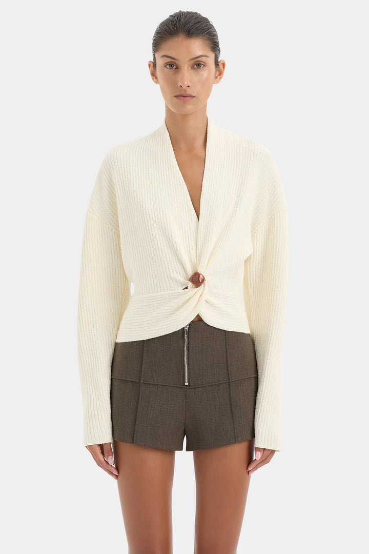 Sir The Label Ida Twist Sweater Ivory