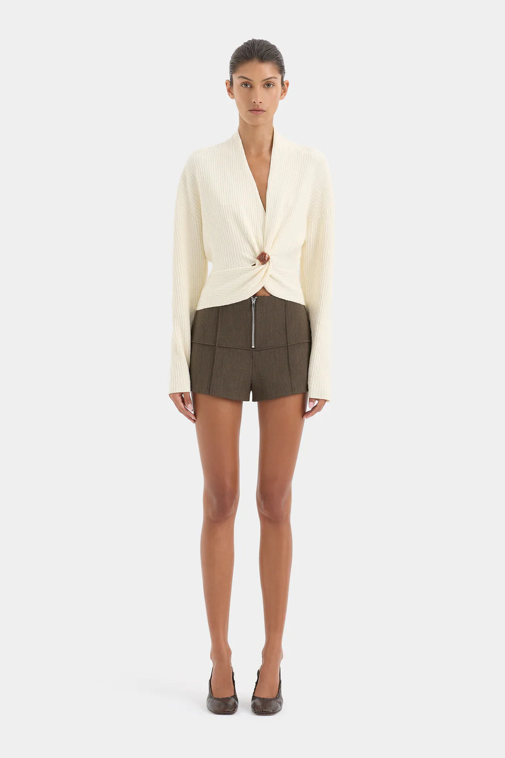 Sir The Label Ida Twist Sweater Ivory