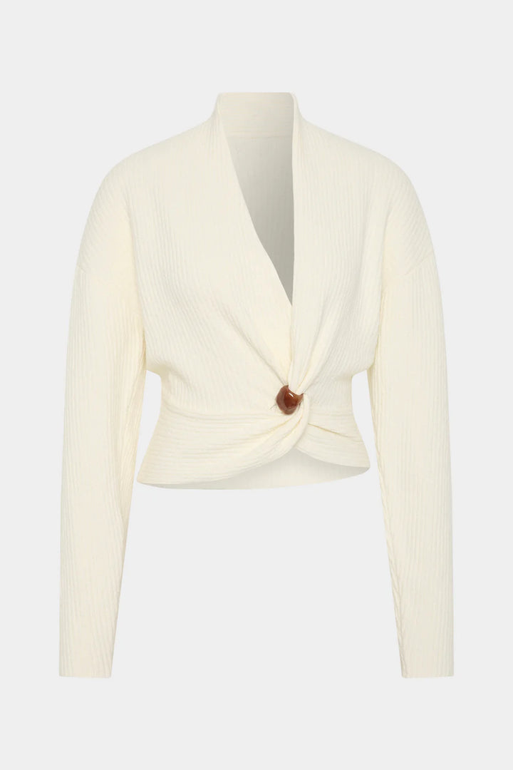 Sir The Label Ida Twist Sweater Ivory
