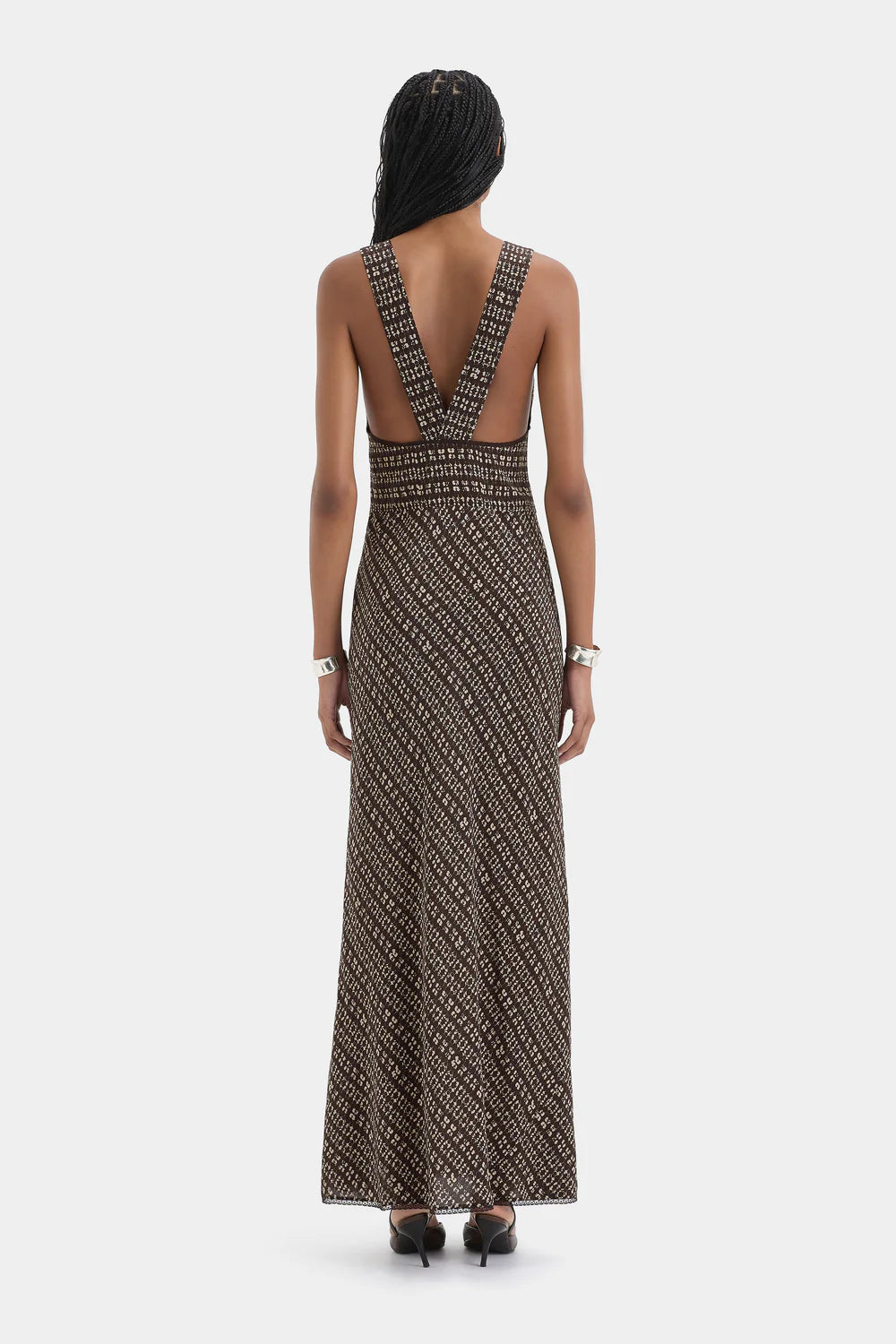 Sir The Label Astrid Cut Out Gown Tisso Plum