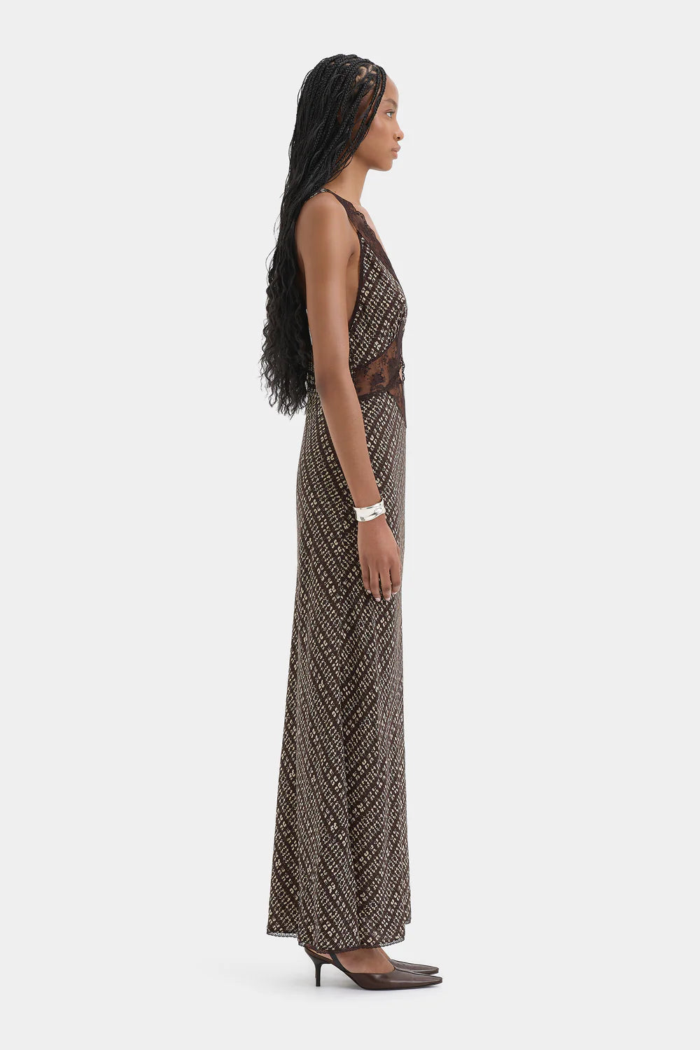 Sir The Label Astrid Cut Out Gown Tisso Plum