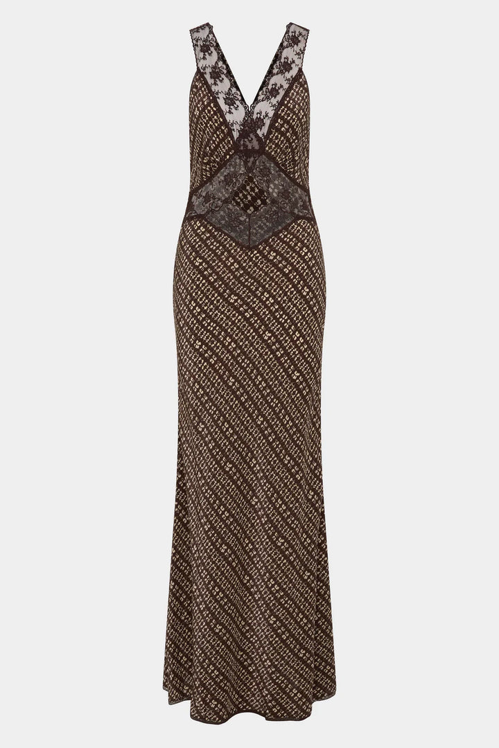 Sir The Label Astrid Cut Out Gown Tisso Plum