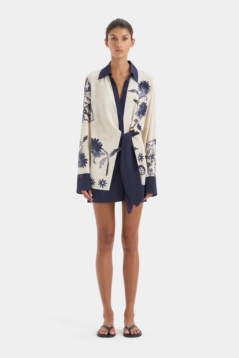 Sir The Label Phillipa Shirt Dress Eira Midnight