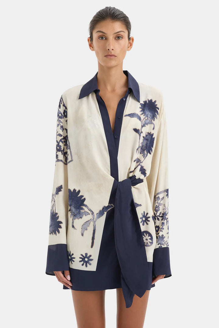 Sir The Label Phillipa Shirt Dress Eira Midnight