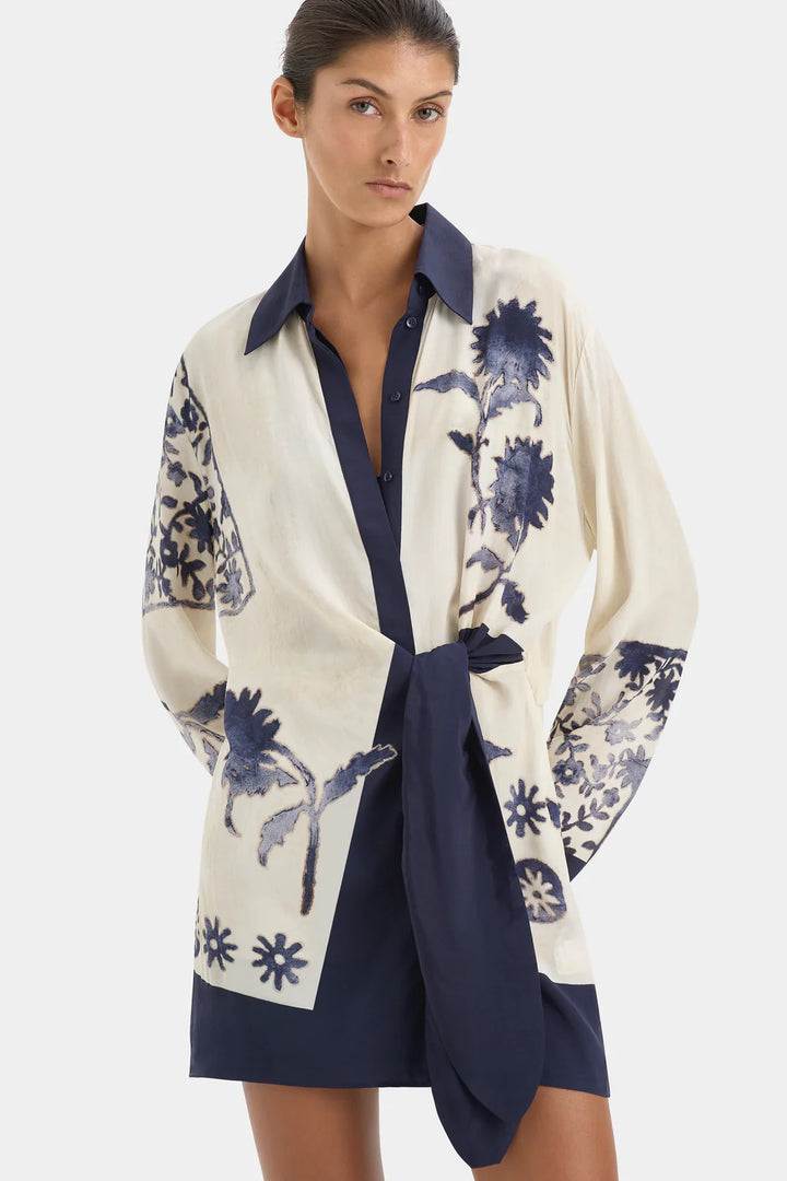Sir The Label Phillipa Shirt Dress Eira Midnight