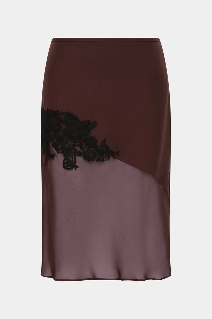 Sir The Label Noria Midi Skirt Dark Plum