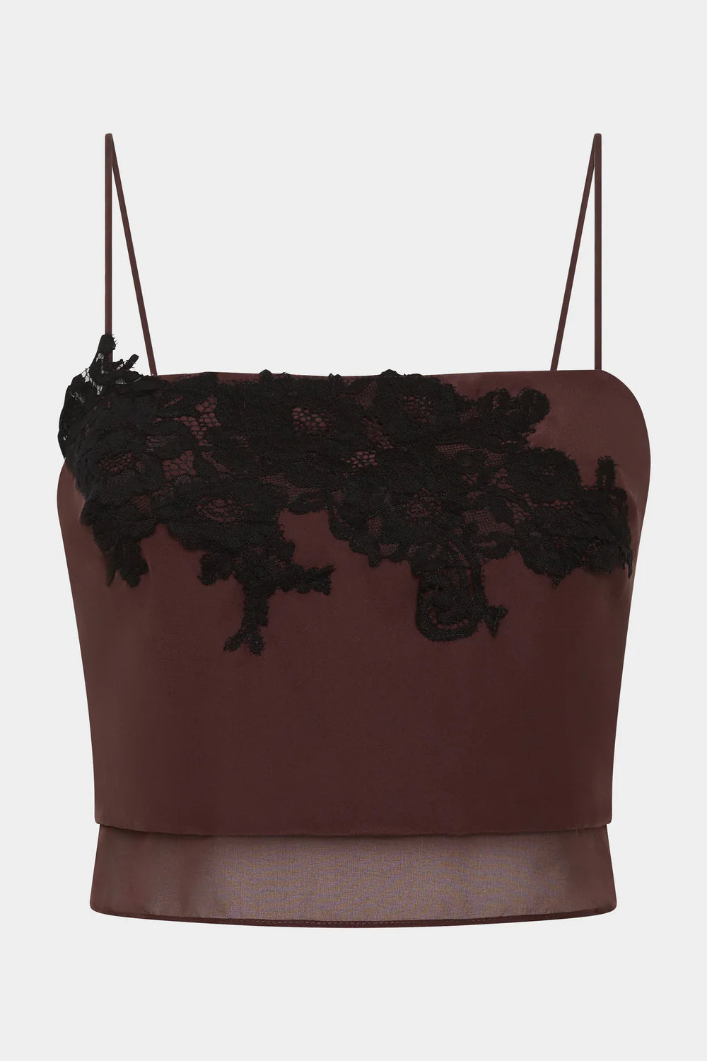 Sir The Label Noria Cropped Cami Dark Plum