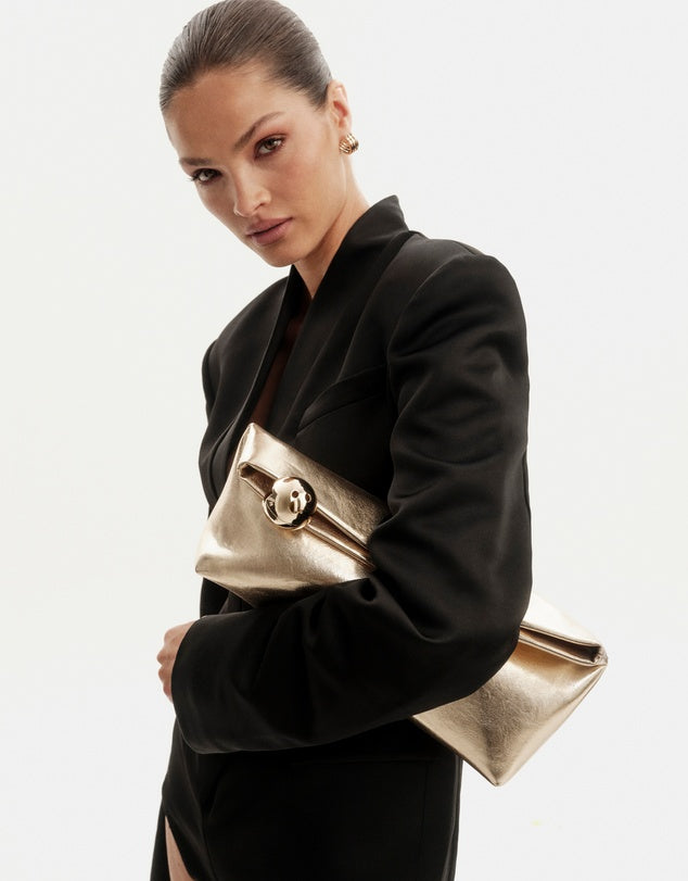 Billini Danielle Clutch Bag Gold Metallic