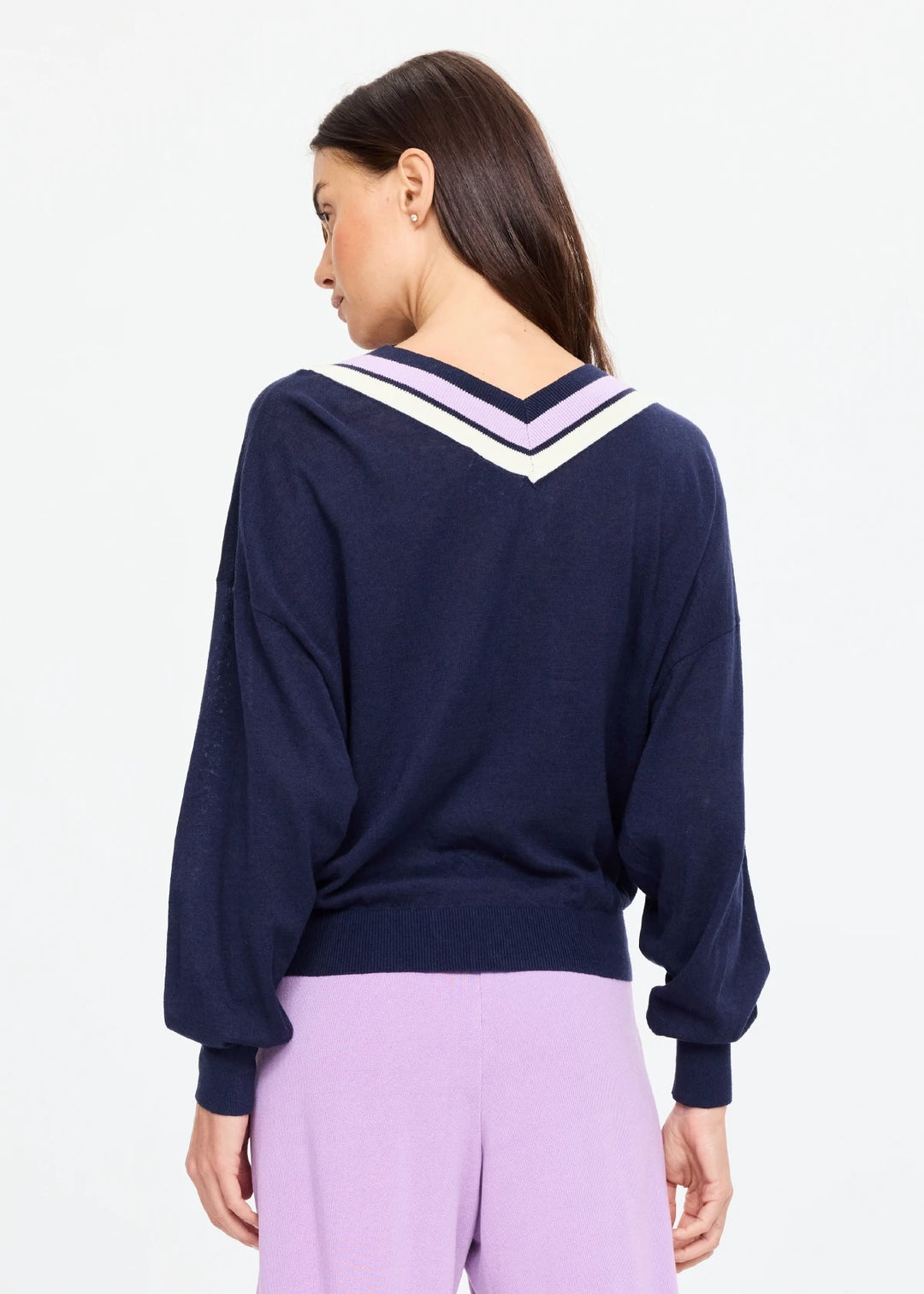 The Upside Bonita V Neck Knit Navy