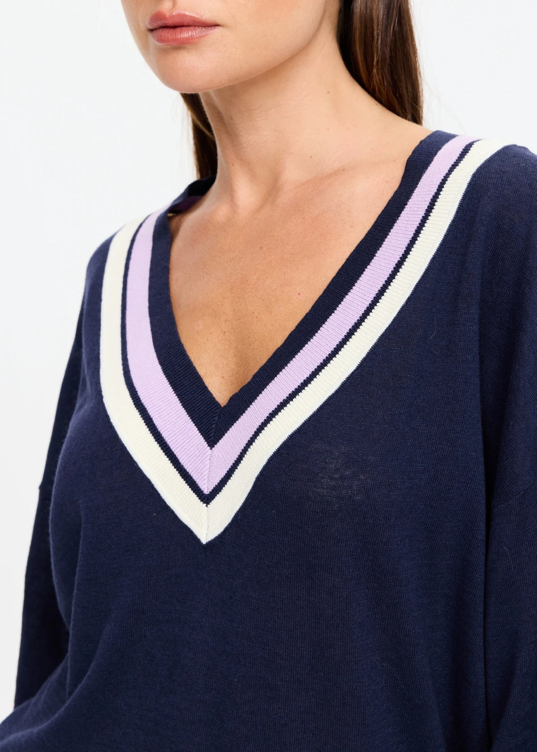 The Upside Bonita V Neck Knit Navy