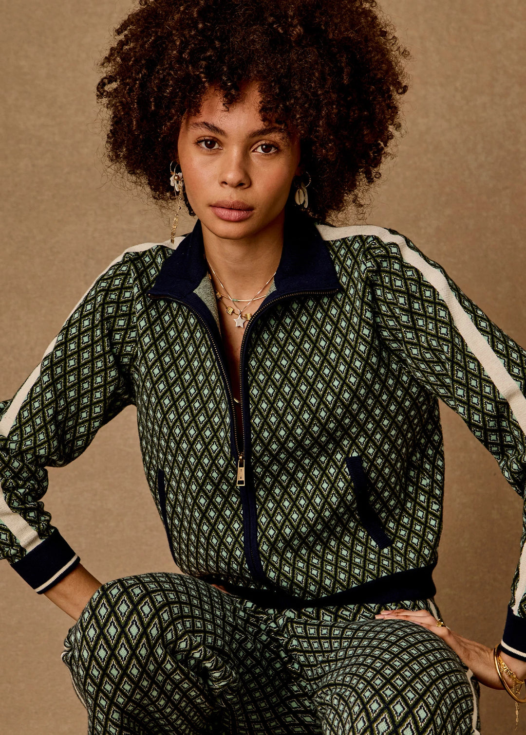 The Upside Viva Margot Knit Jacket Geo