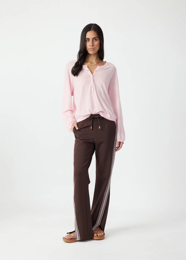 The Upside Rylee Knit Button Top Rosewater