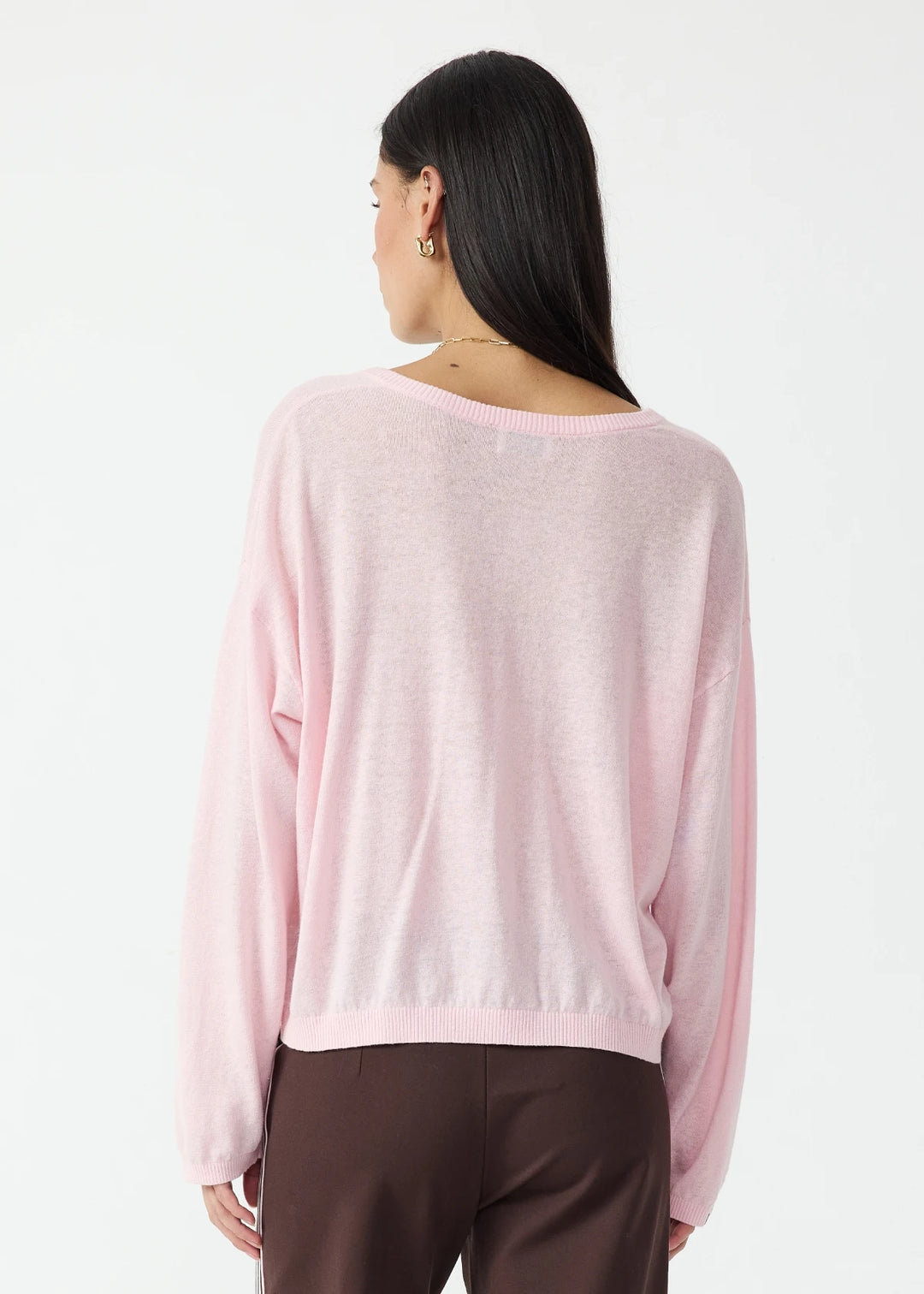 The Upside Rylee Knit Button Top Rosewater