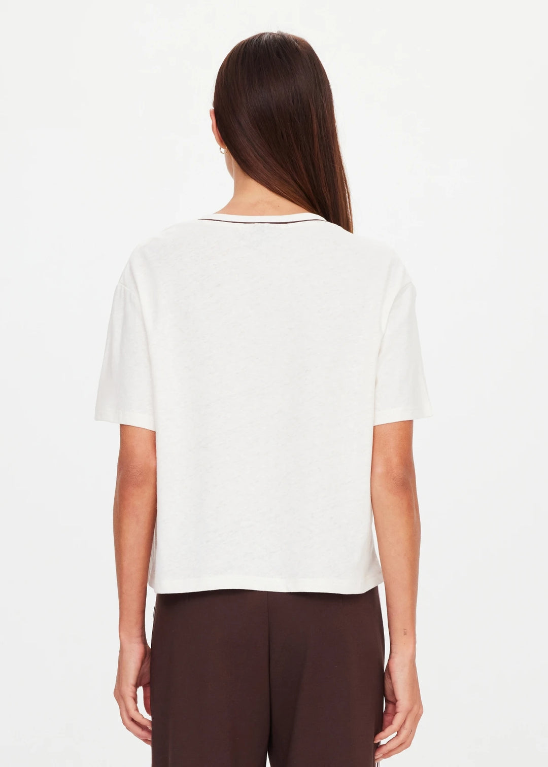 The Upside Elina V Neck Tee Coconut