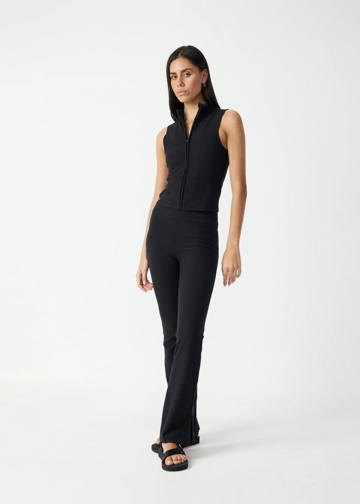 The Upside Divina Lizzy Zip Tank Top Black