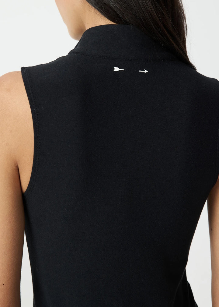 The Upside Divina Lizzy Zip Tank Top Black