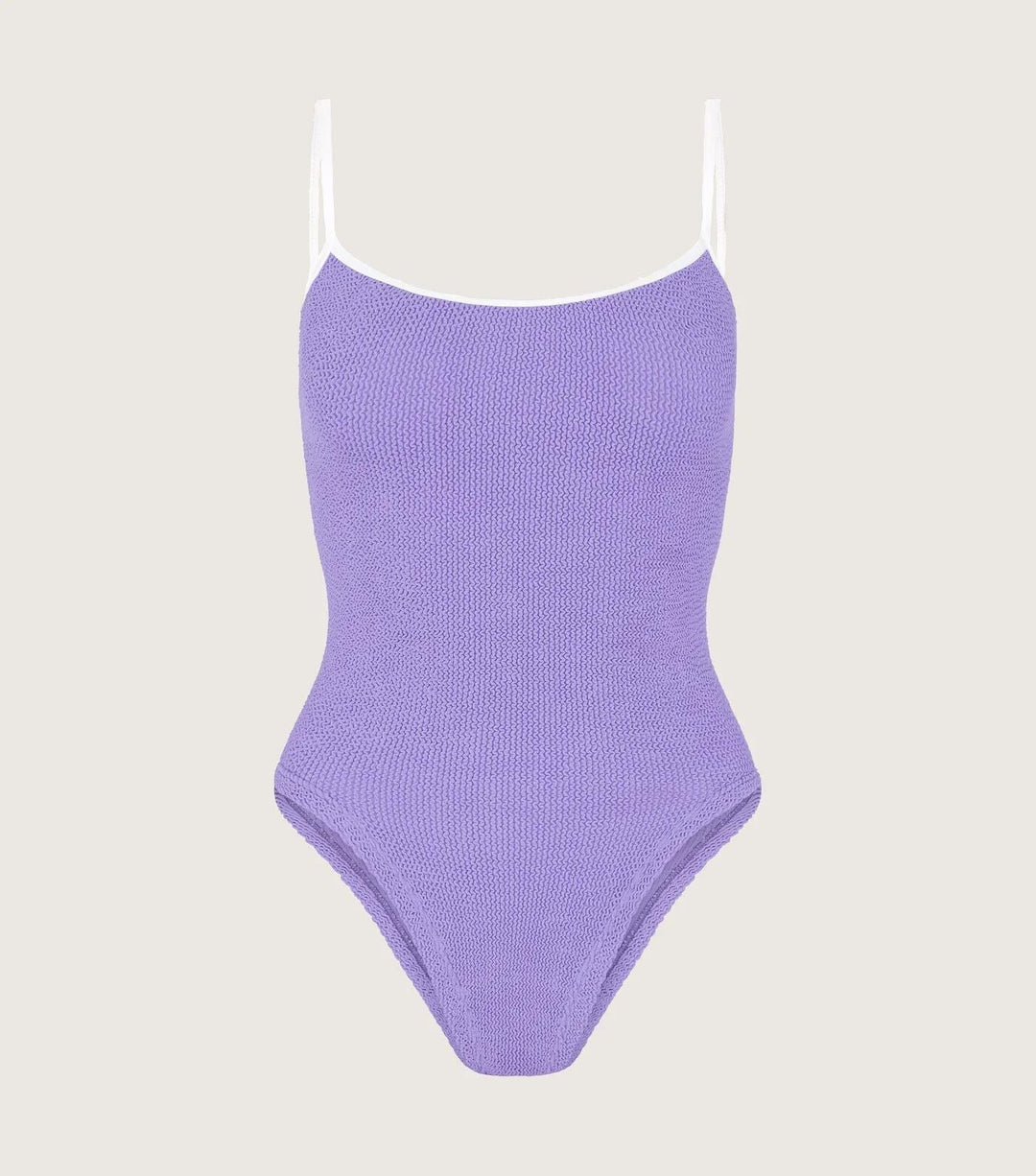 Hunza G - Pamela Swim Contrast - Lilac/White