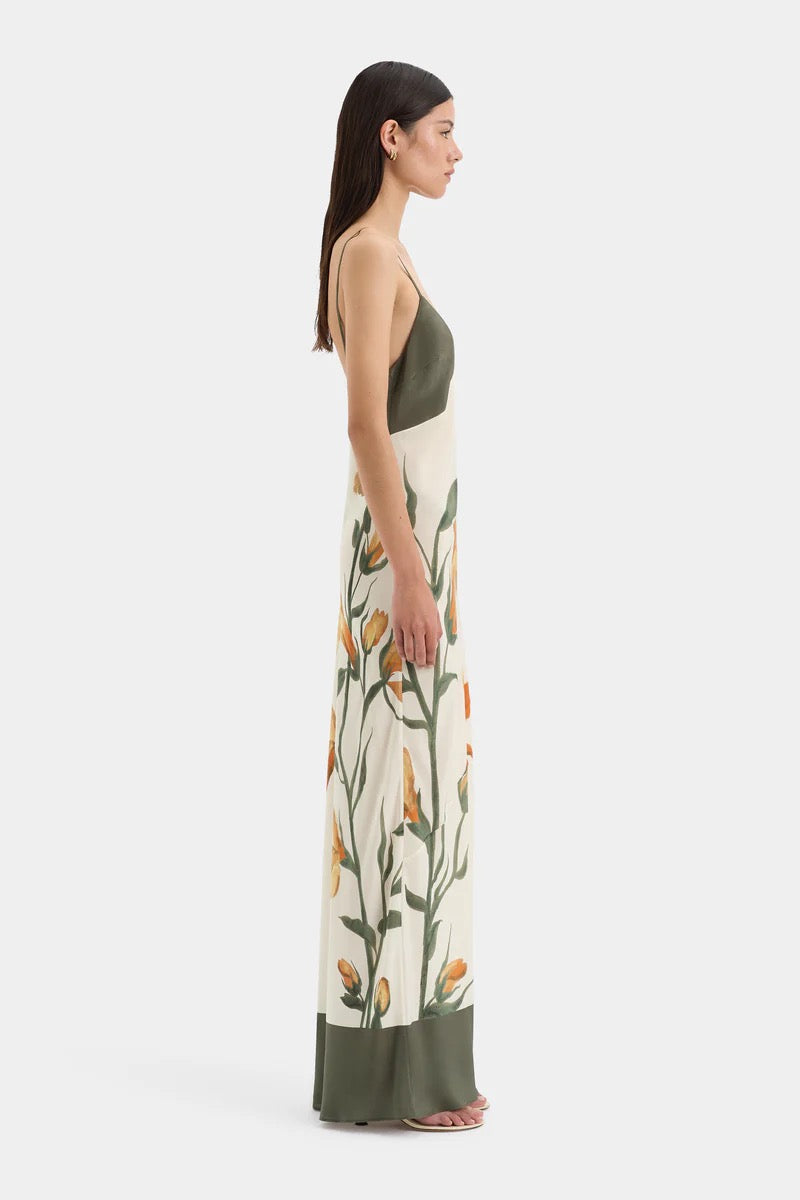 Sir The Label - Constance V Neck Slip Dress - Iris Floral