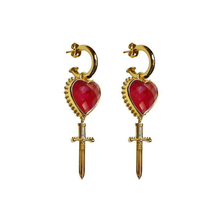 Mountain & Moon - Juliet Earrings - Ruby