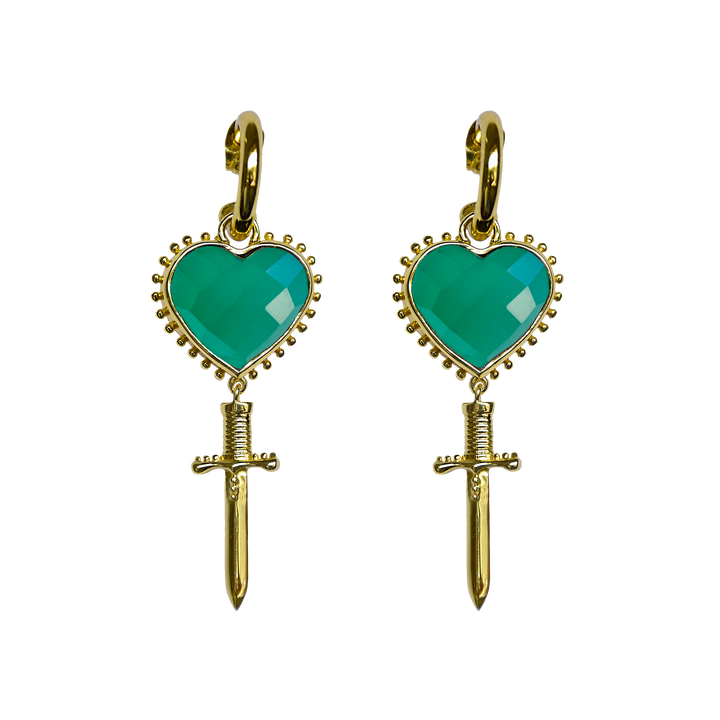 Mountain & Moon - Juliet Earrings - Green Onyx