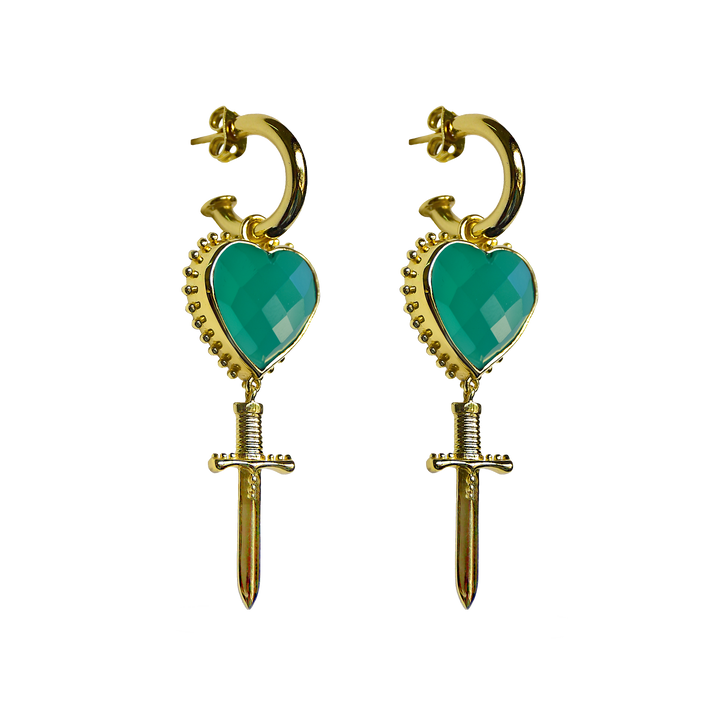 Mountain & Moon - Juliet Earrings - Green Onyx