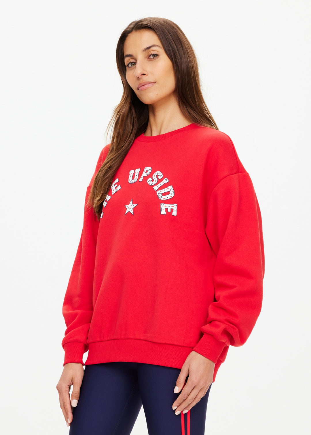 The Upside - Ranchero Saturn Crew Sweater - Rosa