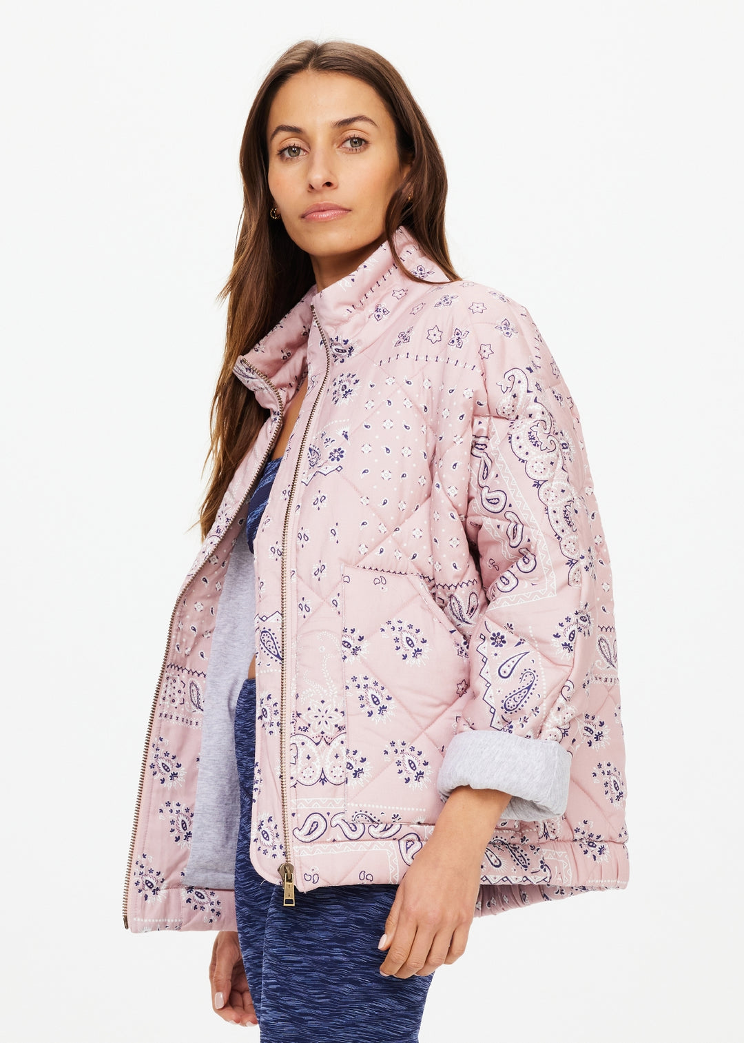 The Upside - Mascada Quilted Nicola Jacket - Paisley