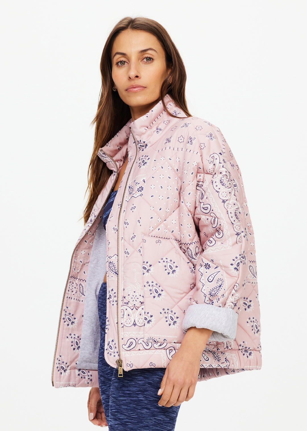 The Upside - Mascada Quilted Nicola Jacket - Paisley