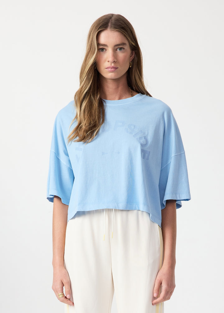 The Upside Jules Cropped Tee Blue