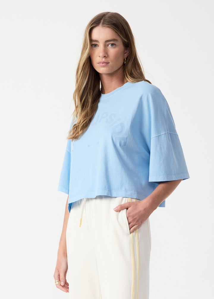 The Upside Jules Cropped Tee Blue