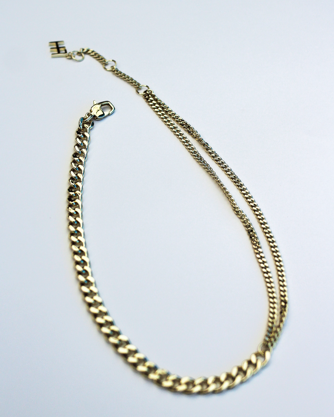 F+H - Amplify Double Curb Chain choker - Brass