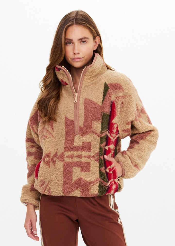 The Upside - Totem Harlow Fleece Pullover - Rosewater