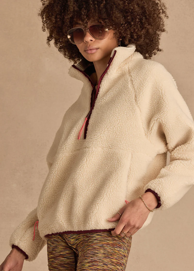 The Upside Harlow Fleece Pullover Macadamia