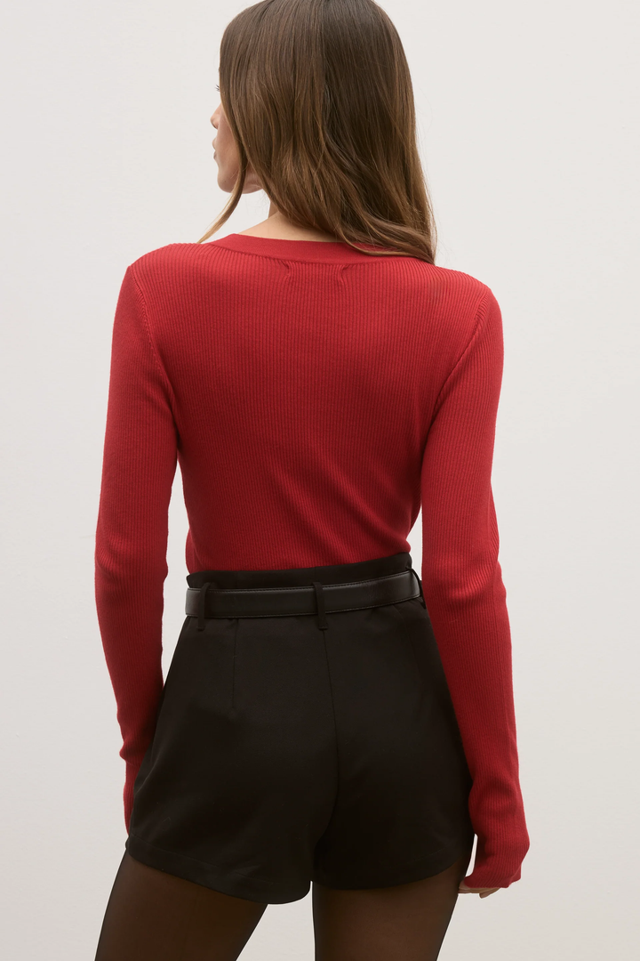 Bayse - Nia Knit Top - Red