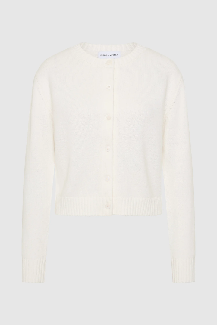 Friend Of Audrey - The Cotton Wool Knit Cardigan - Cream