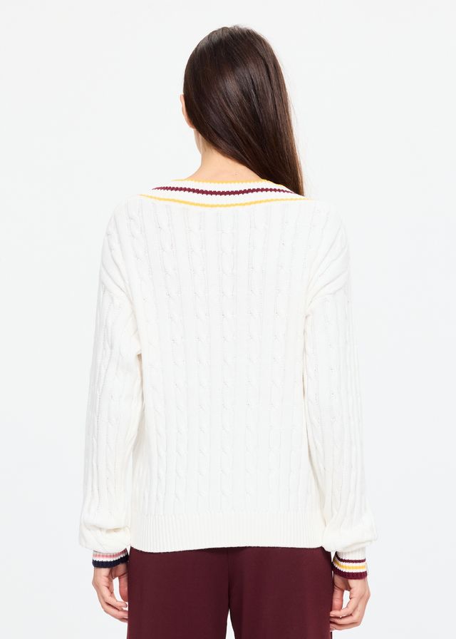 The Upside Josette V Neck Knit Natural