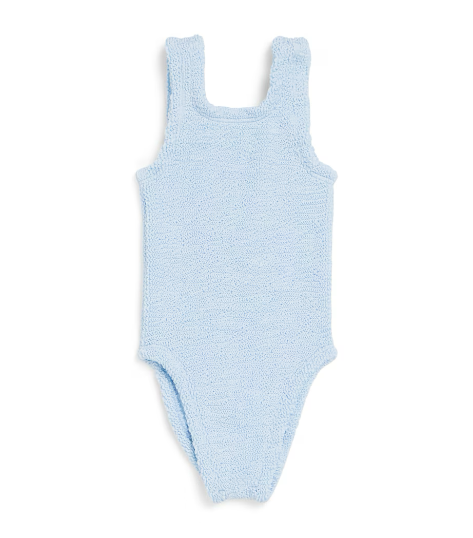 Hunza G Kids Classic Swim 7-12 Metallic Ice Blue
