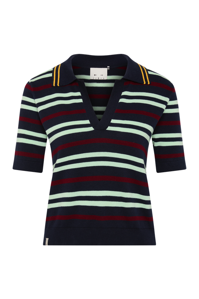 The Upside Archie Collared Knit Stripe