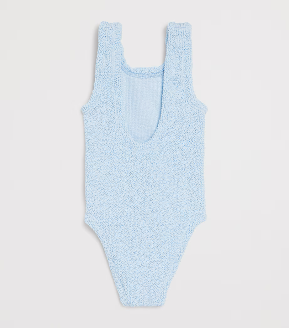 Hunza G Kids Classic Swim 7-12 Metallic Ice Blue