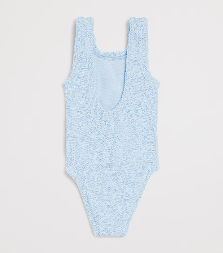 Hunza G Kids Classic Swim 7-12 Metallic Ice Blue