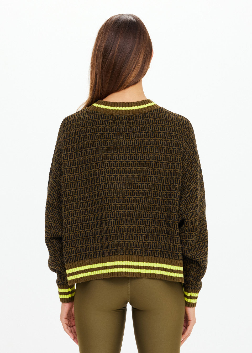 The Upside Castilla Clementine Knit Crew Olive