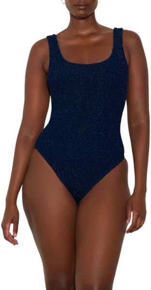 Hunza G - Square Neck Swim - Navy/Silver