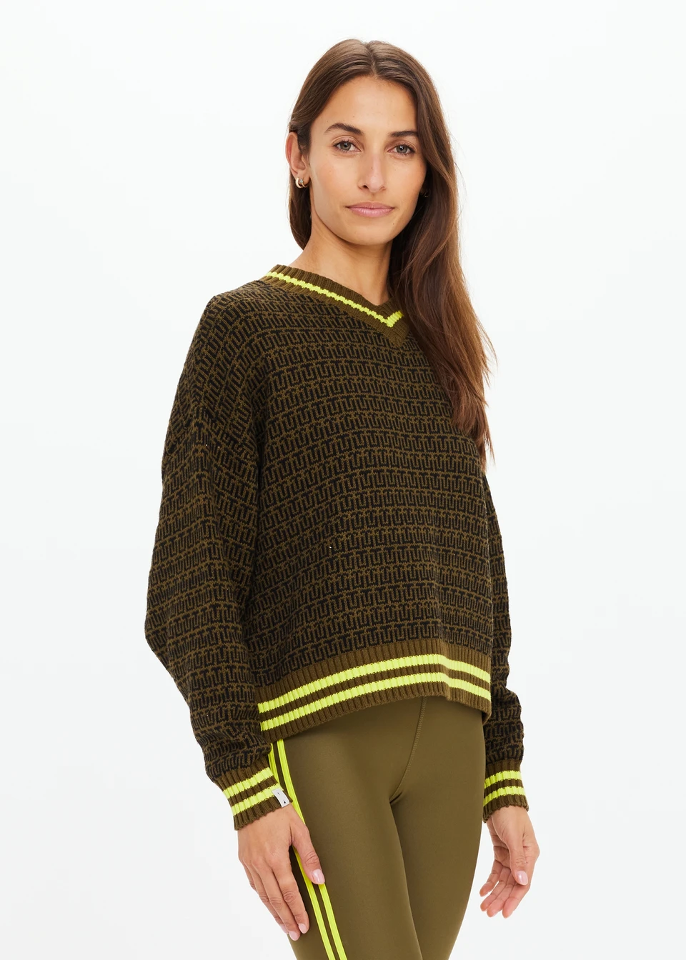 The Upside Castilla Clementine Knit Crew Olive