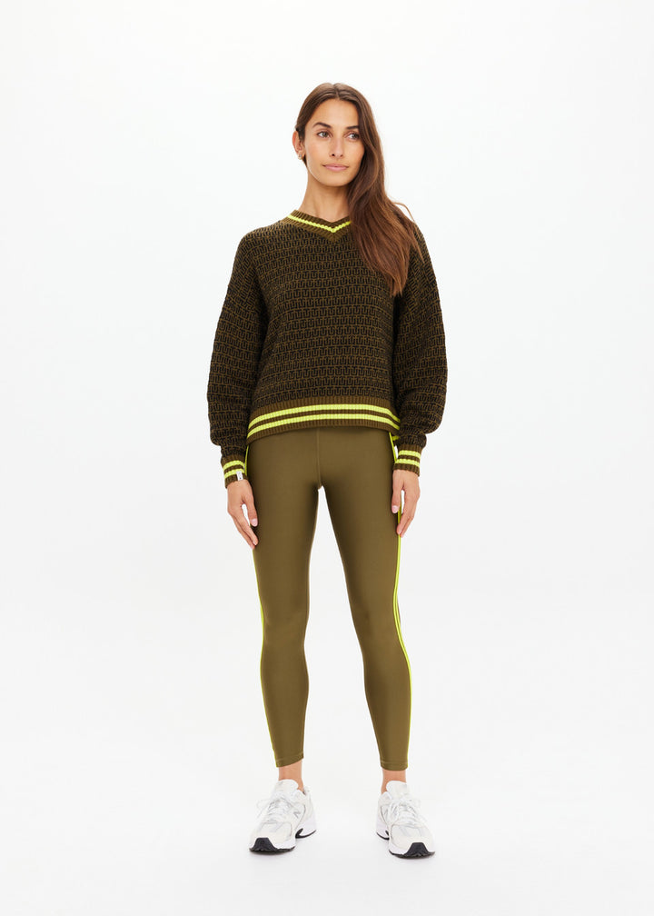 The Upside Castilla Clementine Knit Crew Olive