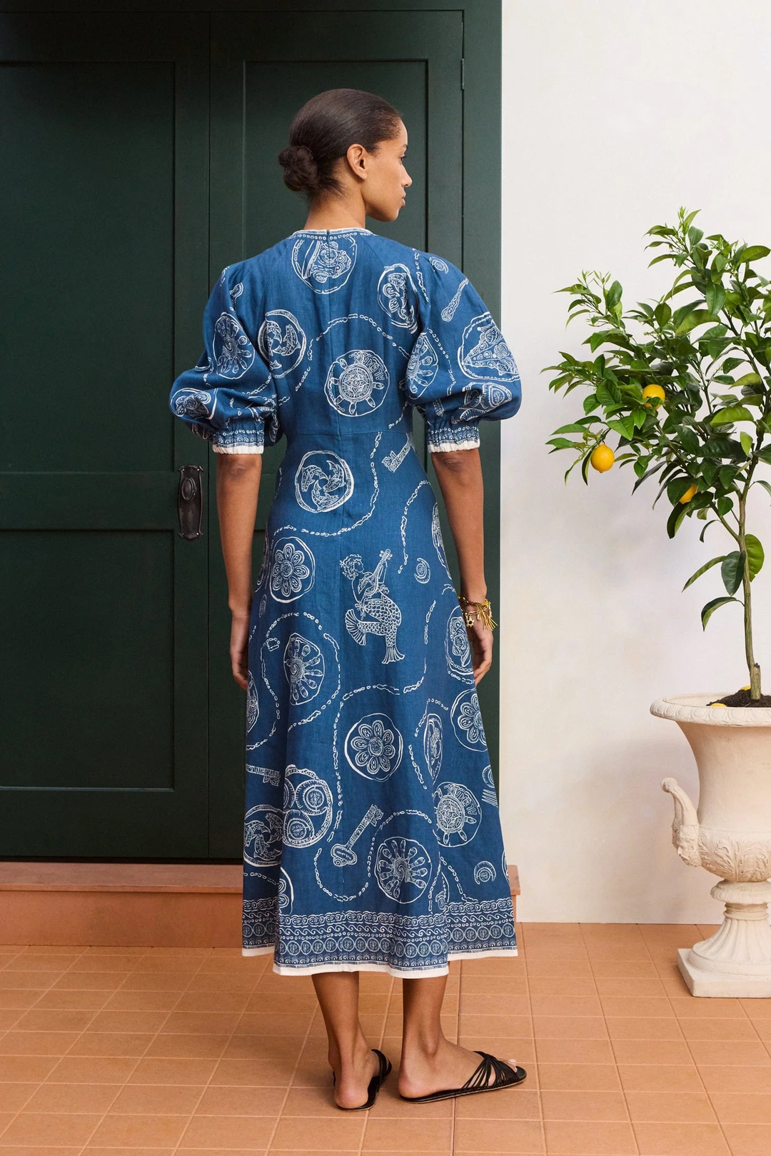 Alemais Lucky Midi Dress Blue